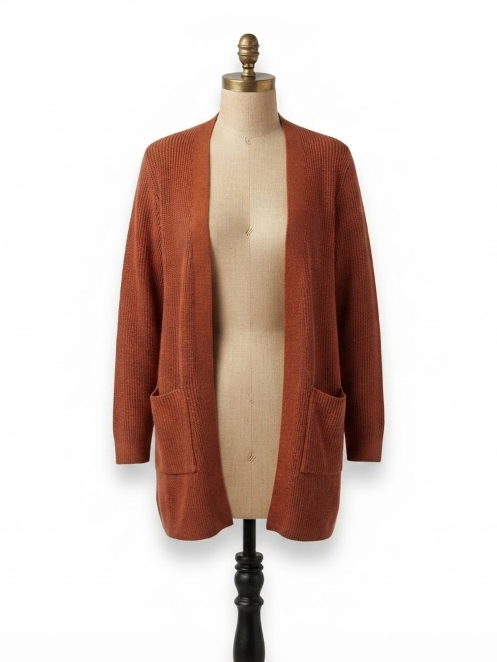 GAP Rust Open-Front Pocket Cardigan Sweater